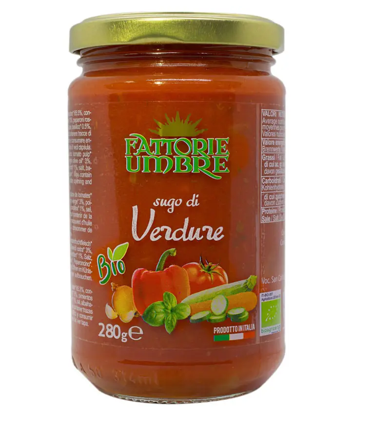 Sauce tomate aux légumes biologiques - Pot de 280 g